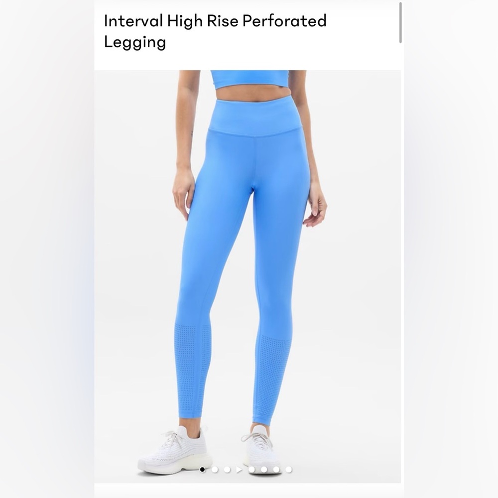 Blue Athleta Interval Perforated Leggings - NWOT never worn - XS